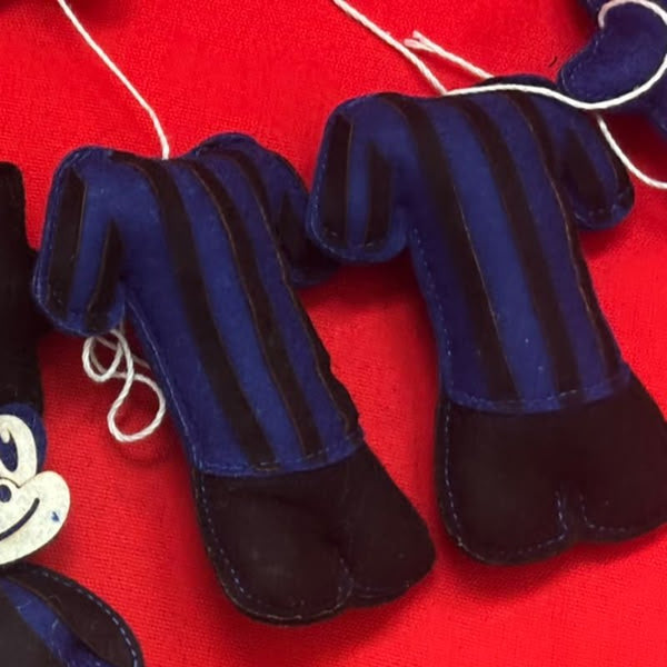 Foto reale della maglia nerazzurro in pannolenci